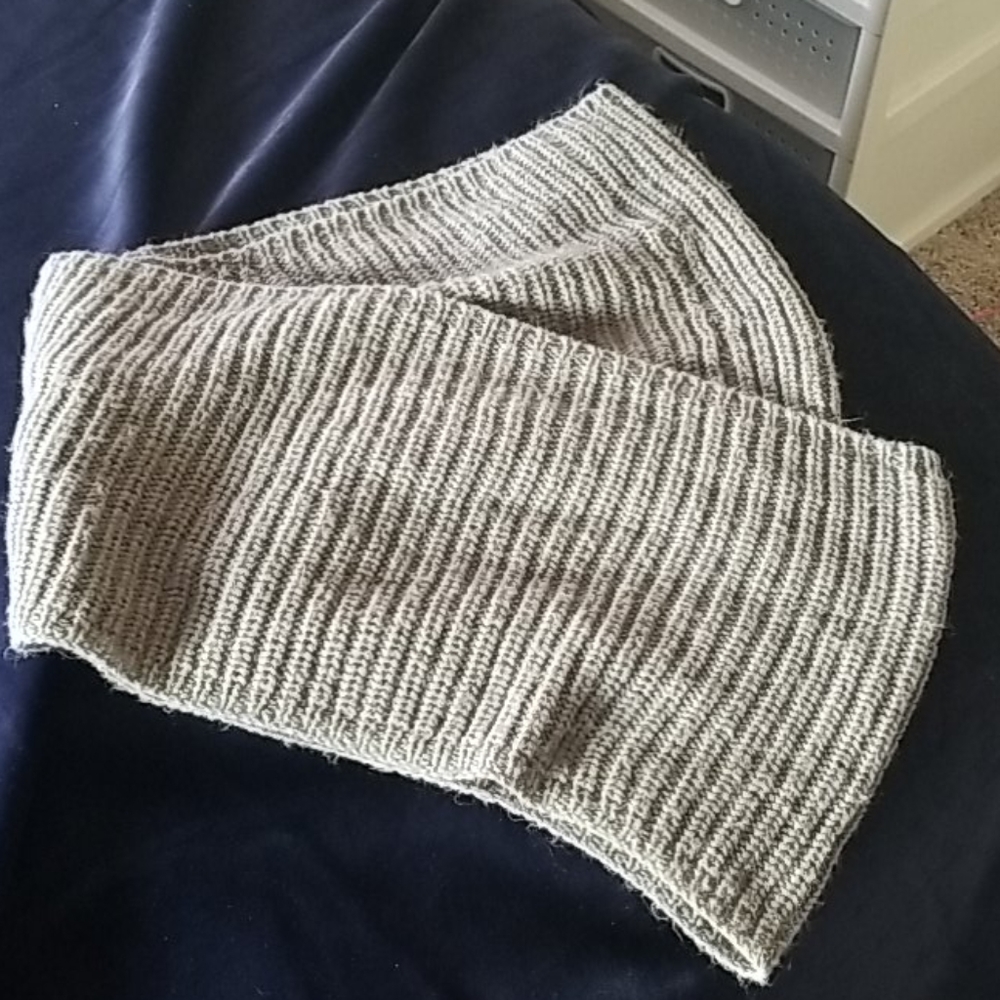 Grey cowl scarf